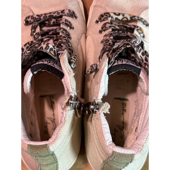 Vintage Havana High Top Sneakers Silver Tone Star Studs Side Zip Women's Size‎ 6 - Picture 8 of 10